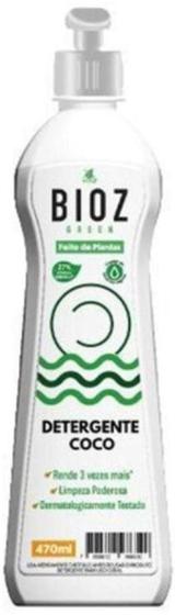 Imagem de Kit 2X: Detergente De Coco Biodegradável Bioz Green 470Ml