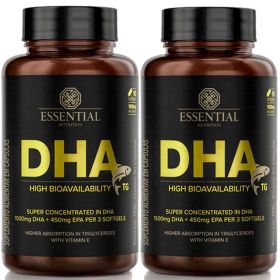 Imagem de Kit 2x DHA Tg 1000mg - 90 Cápsulas cada - Essential Nutrition