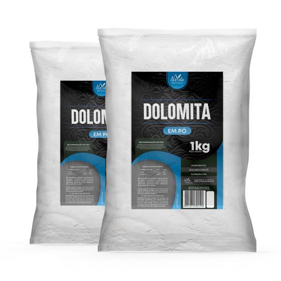 Imagem de Kit 2x Dolomita Suplemento de Cálcio e Magnésio 1kg