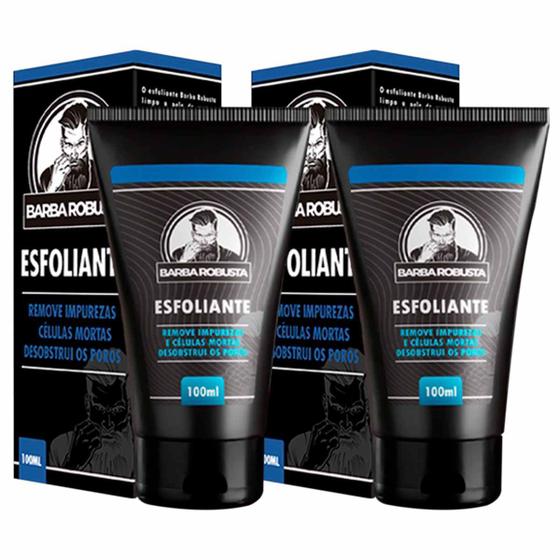 Imagem de Kit 2x Esfoliante Masculino Para Rosto 100ml Barba Robusta