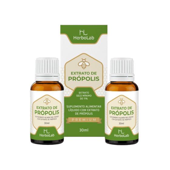 Imagem de Kit 2x EXTRATO DE PROPOLIS VERDE 30ML - HERBOLAB A