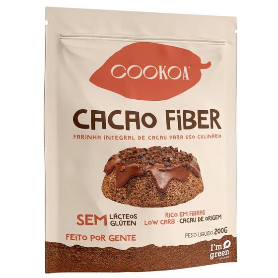 Imagem de Kit 2X: Farinha Integral de Cacau Cacao Fiber Cookoa 200g