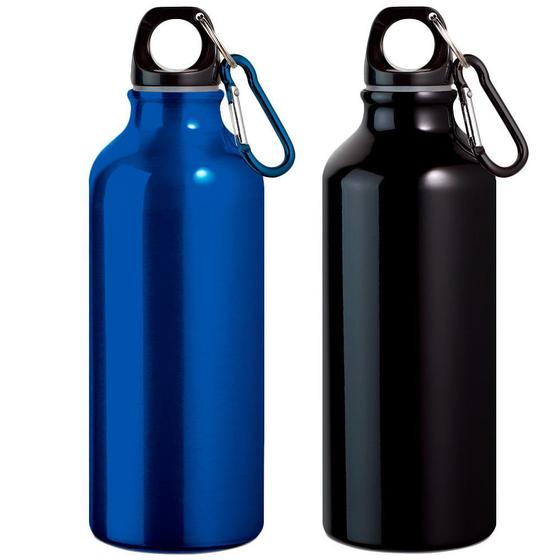 Imagem de kit 2x Garrafa Squeeze Sport 500 ml TopGet Azul e Preto