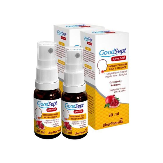 Imagem de Kit 2x GoodSept Spray Oral Antisséptico Bucal 30ml UberPharm C