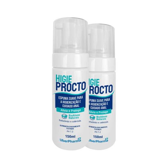 Imagem de Kit 2x HigieProcto Syndet Espuma 150ml UberPharma B