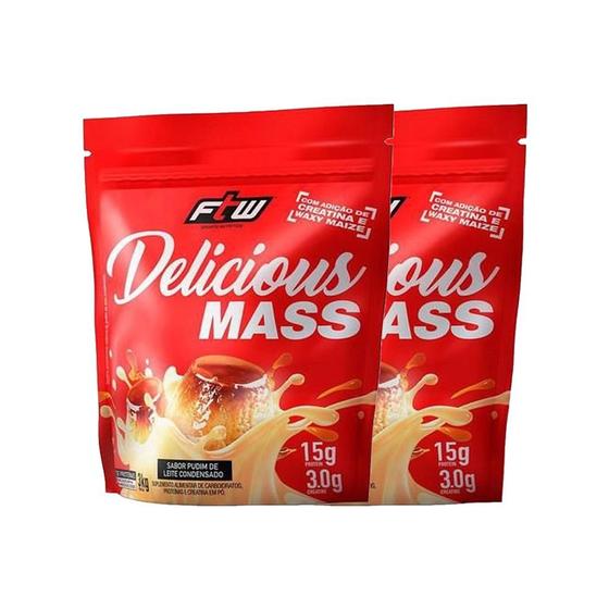 Kit 2x Hipercalórico Massa Delicious 3Kg - FTW Menor preço em Kit 2x Hipercalórico Massa Delicious 3Kg - FTW