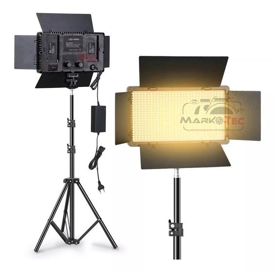 Imagem de Kit 2x Iluminador Led 600 Com Tripé + Fonte Bicolor Sumita