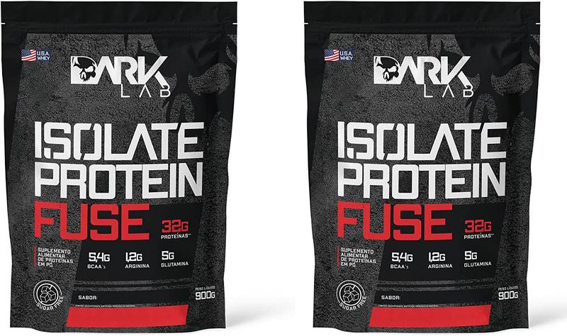 Kit 2x Isolate Protein Creme de Avela Fuse 900g Dark Lab Menor preço em Kit 2x Isolate Protein Creme de Avela Fuse 900g Dark Lab