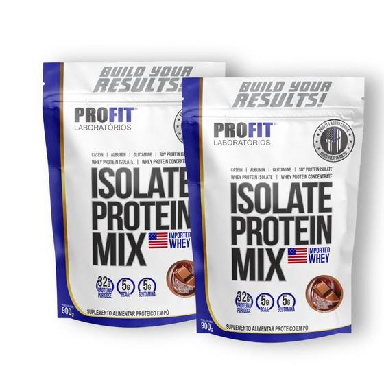 Imagem de Kit 2x Isolate Protein Mix Refil 900g Profit Laboratórios