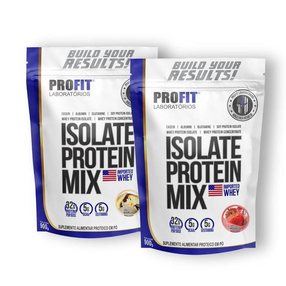 Imagem de Kit 2X Isolate Protein Mix Refil 900G Profit Laboratórios