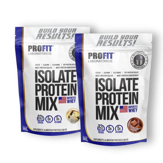 Imagem de Kit 2X Isolate Protein Mix Refil 900G Profit Laboratórios