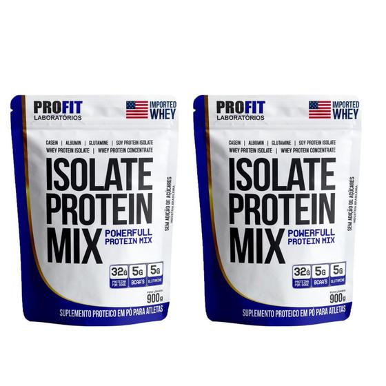 Kit 2x Isolate Protein Mix Refil 900g Profit Labs Whey Protein Magazine Luiza