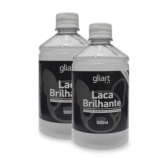 Imagem de Kit 2x Laca Brilhante 500ml Gliart