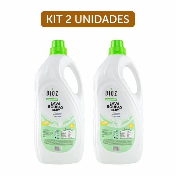 Imagem de Kit 2X: Lava Roupas Biodegradável Baby Bioz Green 3L