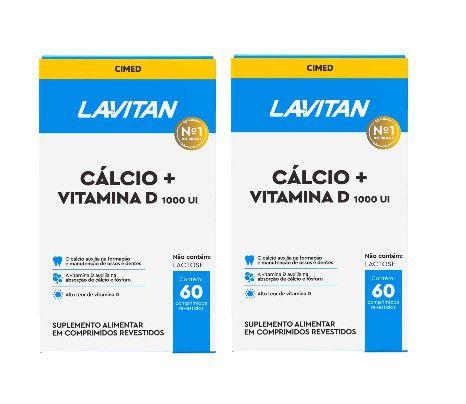 Imagem de Kit 2x Lavitan Cálcio Vitamina D 1000ui C/60 Comp - Cimed