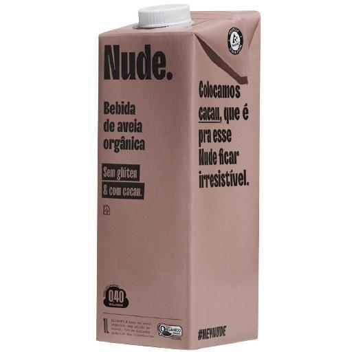 Imagem de Kit 2X: Leite Vegetal De Aveia Orgânico Sabor Cacau Nude 1L