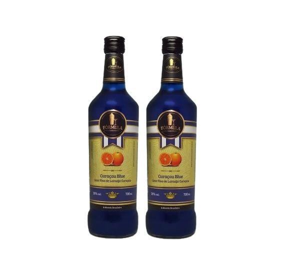 Imagem de Kit 2x Licor Fórmula Curaçau Blue 720 ml