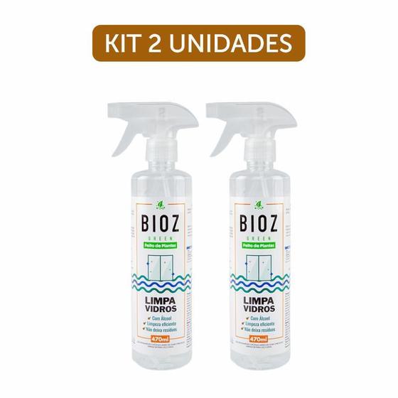 Imagem de Kit 2X: Limpa Vidros Biodegradável Bioz Green 470Ml