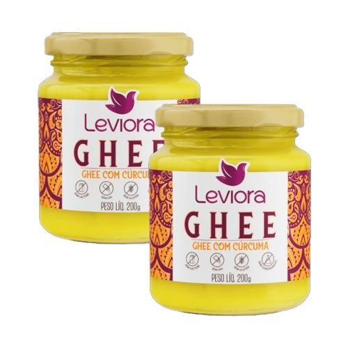 Imagem de Kit 2X: Manteiga Ghee com Cúrcuma Sem Lactose Leviora 200g