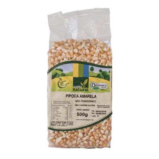 Imagem de Kit 2X: Milho De Pipoca Amarela Orgânico Coopernatural 500G