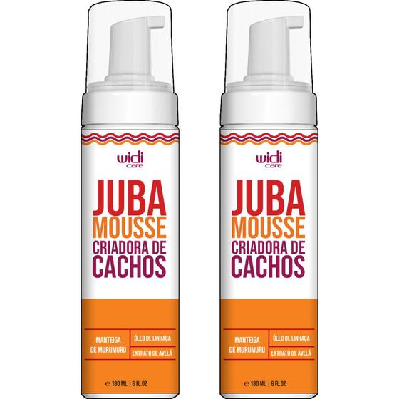 Imagem de Kit 2x Mousse Criador de Cachos 180ml Widi Care Juba Proteção Térmica Cabelos Incrivelmente Lindos Definidos Macios