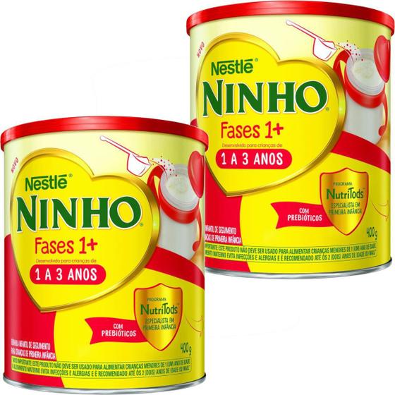 Kit 2x Nestlé Ninho Fases 1+ Lata 400g Fórmula Infantil Pó Menor preço em Kit 2x Nestlé Ninho Fases 1+ Lata 400g Fórmula Infantil Pó