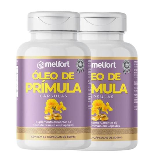 Imagem de kit 2x OLEO DE PRIMULA 500MG 60CPS MELFORT A