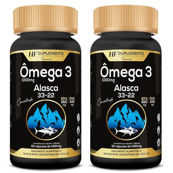 Imagem de Kit 2X Omega 3 Importado Eua Concentrado 60Caps 1450Mg