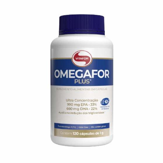 Imagem de Kit 2X: Omegafor Plus Ômega 3 1g Vitafor 120 Cápsulas