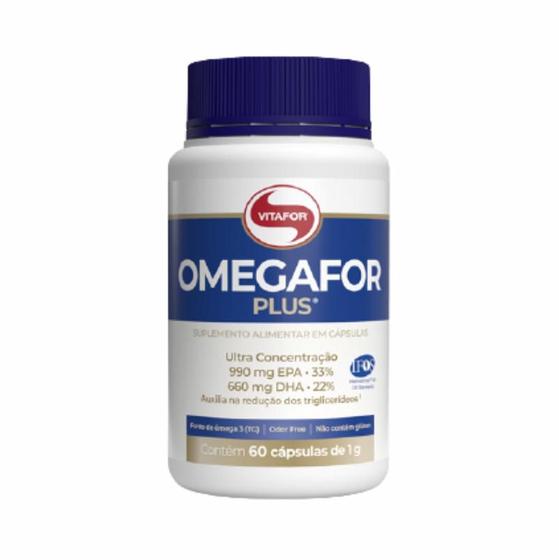 Kit 2X: Omegafor Plus Ômega 3 1g Vitafor 60 Cápsulas Menor preço em Kit 2X: Omegafor Plus Ômega 3 1g Vitafor 60 Cápsulas