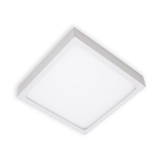 Imagem de kit 2x Painel Plafon Led 15w Luminária Sobrepor 14x14cm Branco Frio 6000K St1043