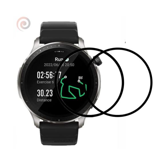 Imagem de Kit 2x Película Silicone 3D Nano Borda Fina p/ Amazfit GTR 4