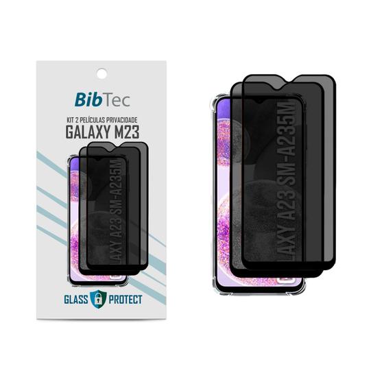 Imagem de Kit 2X Películas Privacidade 3D Anti Espião para Samsung Galaxy M23 Tela toda