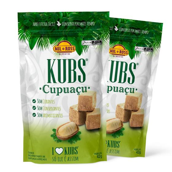 Imagem de Kit 2x Pouch Kubs Cupuaçu 42g Fitness Academia - Mil E Ross