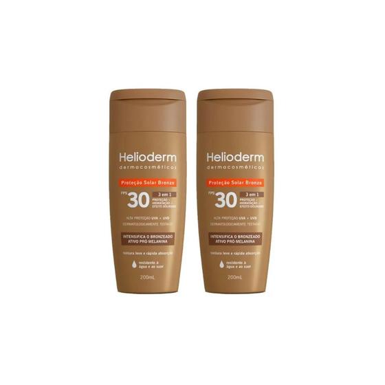 Imagem de Kit 2x Prot. Efeito Dourado Fps30 200ml - Helioderm