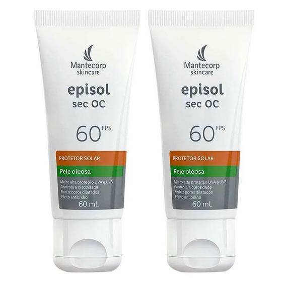 Kit 2x Protetor Solar FPS60 Episol SEC OC Mantecorp Skincare Imagem de Kit 2x Protetor Solar FPS60 Episol SEC OC Mantecorp Skincare