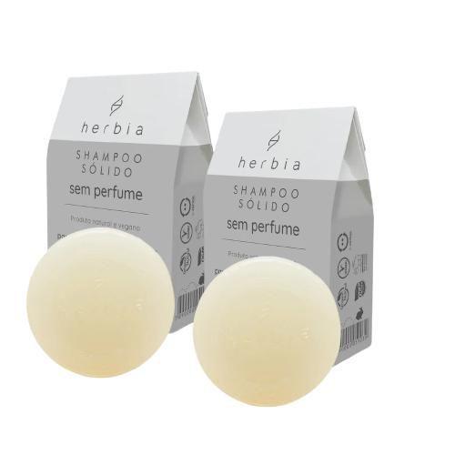Kit 2X Shampoo em Barra Sólido Neutro Vegano Herbia 100g Shampoo