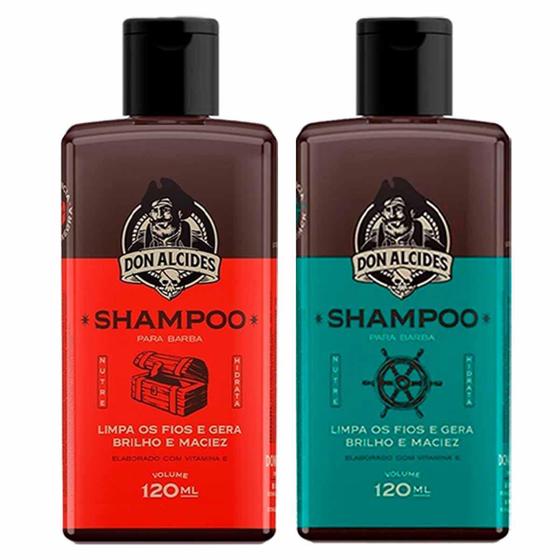 Imagem de Kit 2X Shampoo Para Barba Negra E Calico Jack Don Alcides