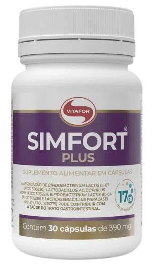 Simfor Probiotik Kit 2X: Simfort Plus Probiótico com 4 Espécies Vitafor 30 Cápsulas ...
