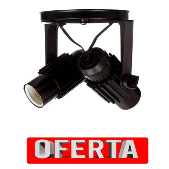 KIt 2x Spot led teto parede 2 lampada led lustre spot aletado iluminacao Menor preço em KIt 2x Spot led teto parede 2 lampada led lustre spot aletado iluminacao