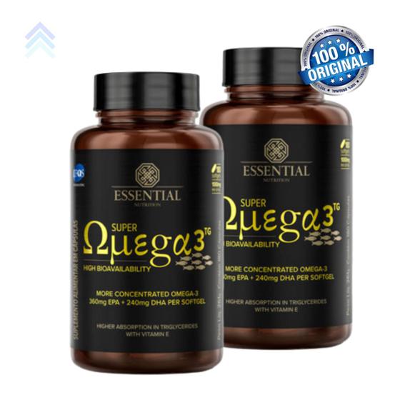 Kit 2x super ômega 3 TG essential nutrition 180 Caps totalizando 360 caps oferta Menor preço em Kit 2x super ômega 3 TG essential nutrition 180 Caps totalizando 360 caps oferta