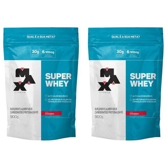 Imagem de Kit 2x Super Whey Protein 900g Max Titanium