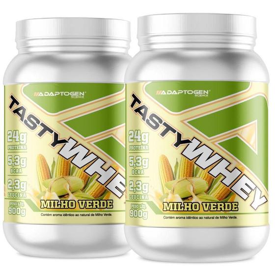 Imagem de Kit 2X Tasty Whey Isolado Hidro Milho Verde 900G - Adaptogen