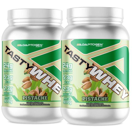 Imagem de Kit 2X Tasty Whey Isolado Hidro Pistache 900G - Adaptogen