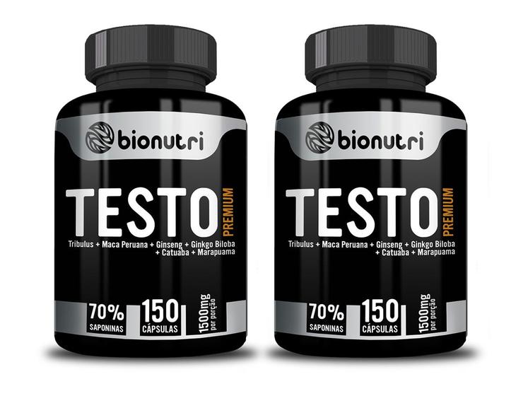 Imagem de Kit 2x Testo Premium 150 Cápsulas Bionutri - Força e Desempenho