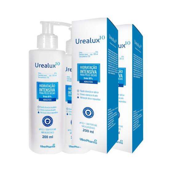 Imagem de Kit 2x Urealux 10 Hidratante 200ml UberPharma D