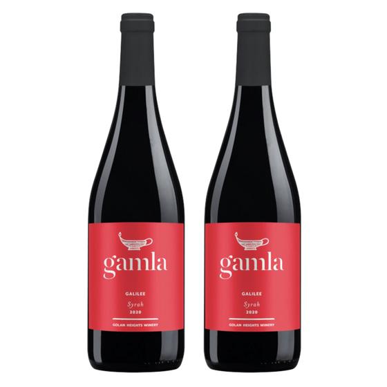 Imagem de Kit 2x Vinhos Tintos Israelense Kosher Gamla Syrah