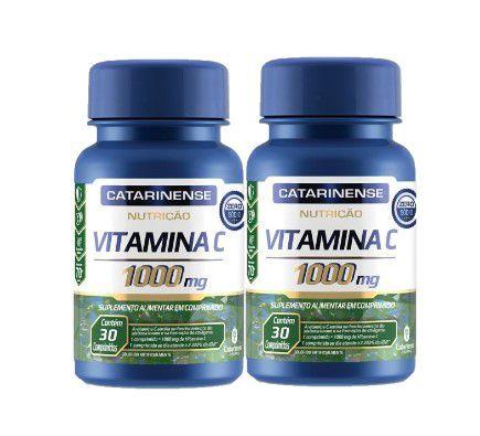 Imagem de Kit 2x Vitamina C 30 Comprimidos 1000mg - Catarinense