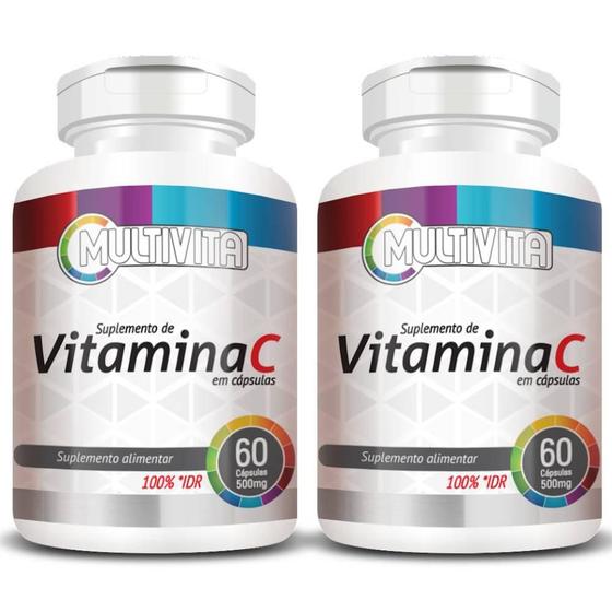 Imagem de Kit 2X Vitamina C Revestida 100% Idr 60 Cápsulas - Multivita