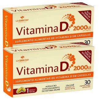 Imagem de Kit 2x Vitamina D3 2.000ui Com 30 Cápsulas - La San Day